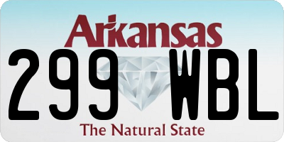 AR license plate 299WBL