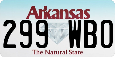 AR license plate 299WBO