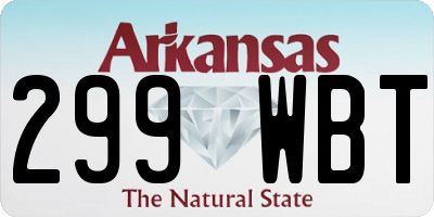 AR license plate 299WBT