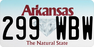 AR license plate 299WBW