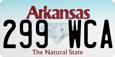 AR license plate 299WCA