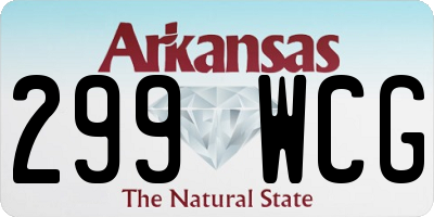 AR license plate 299WCG