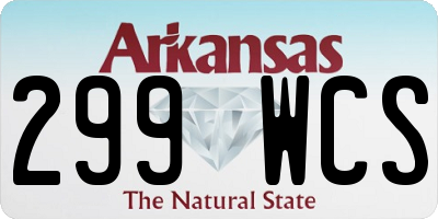 AR license plate 299WCS