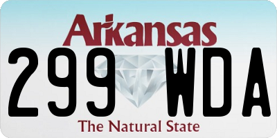 AR license plate 299WDA