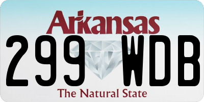 AR license plate 299WDB
