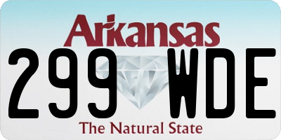 AR license plate 299WDE