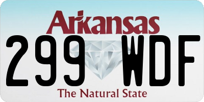 AR license plate 299WDF