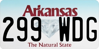 AR license plate 299WDG