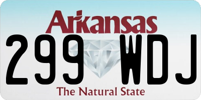 AR license plate 299WDJ