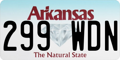 AR license plate 299WDN