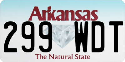 AR license plate 299WDT