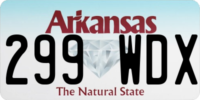 AR license plate 299WDX