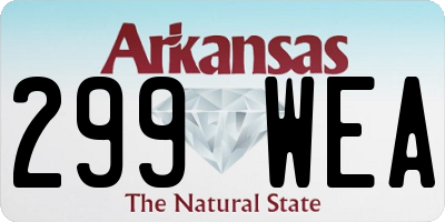 AR license plate 299WEA