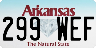 AR license plate 299WEF