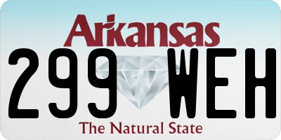 AR license plate 299WEH
