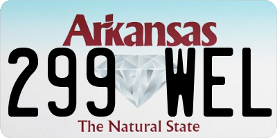 AR license plate 299WEL