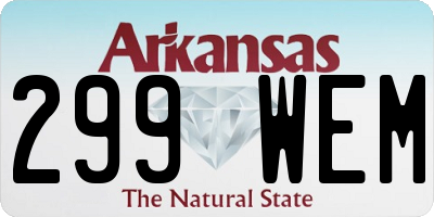 AR license plate 299WEM