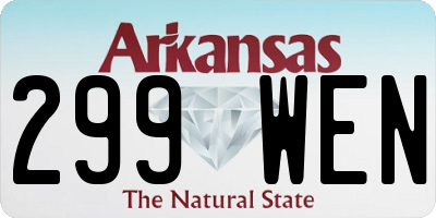 AR license plate 299WEN