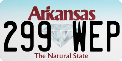 AR license plate 299WEP