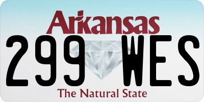 AR license plate 299WES