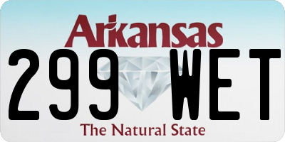 AR license plate 299WET