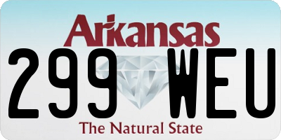 AR license plate 299WEU