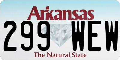 AR license plate 299WEW