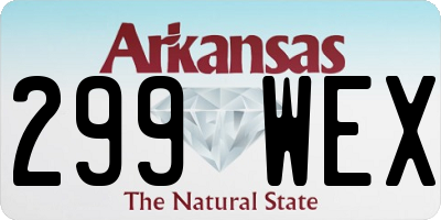 AR license plate 299WEX