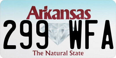 AR license plate 299WFA