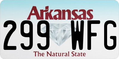 AR license plate 299WFG