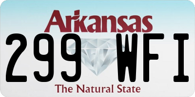 AR license plate 299WFI