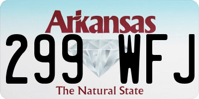AR license plate 299WFJ