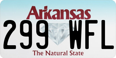 AR license plate 299WFL