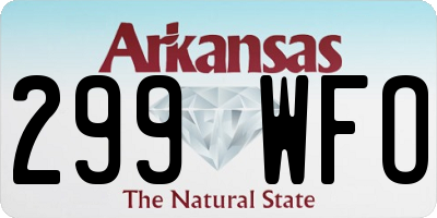 AR license plate 299WFO
