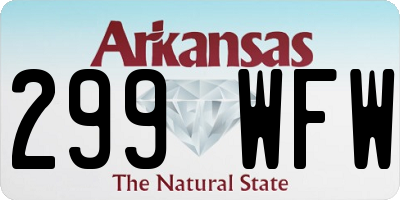 AR license plate 299WFW
