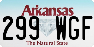 AR license plate 299WGF