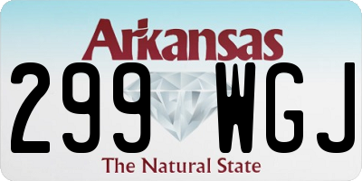 AR license plate 299WGJ