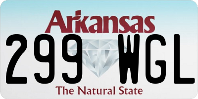 AR license plate 299WGL