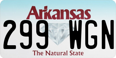 AR license plate 299WGN