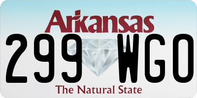AR license plate 299WGO