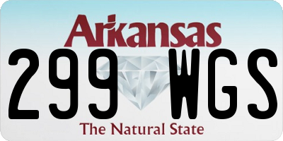 AR license plate 299WGS