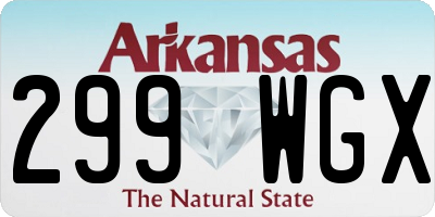 AR license plate 299WGX