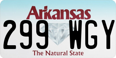 AR license plate 299WGY