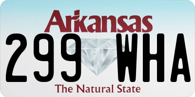 AR license plate 299WHA