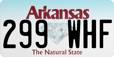 AR license plate 299WHF