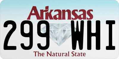 AR license plate 299WHI