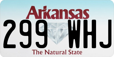 AR license plate 299WHJ