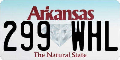 AR license plate 299WHL