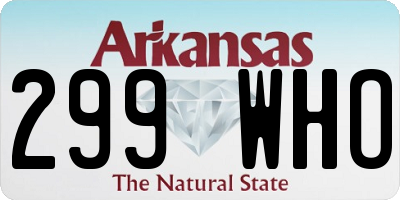 AR license plate 299WHO