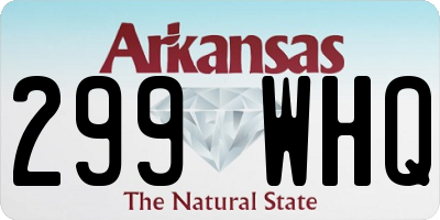 AR license plate 299WHQ